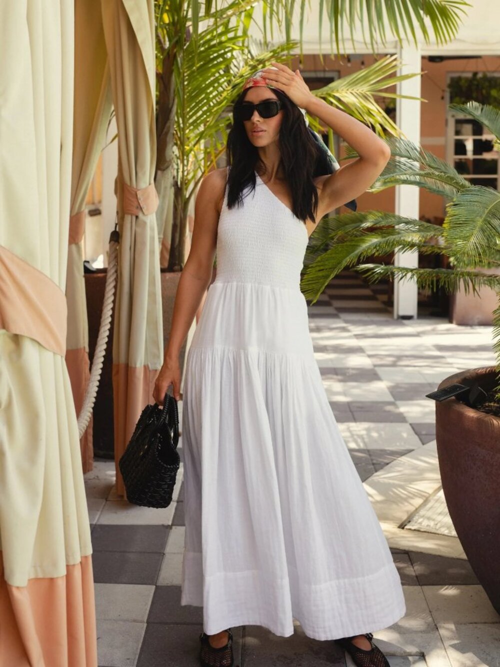 Elan Gracie Maxi Dress NWT White - L